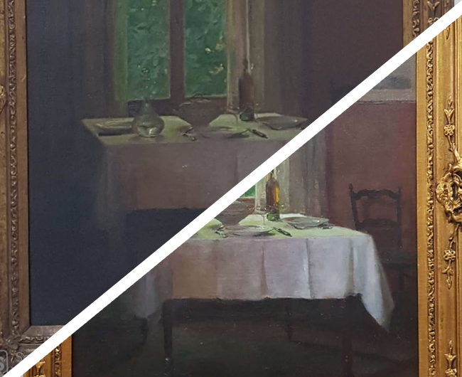 Remoção de verniz oxidado.